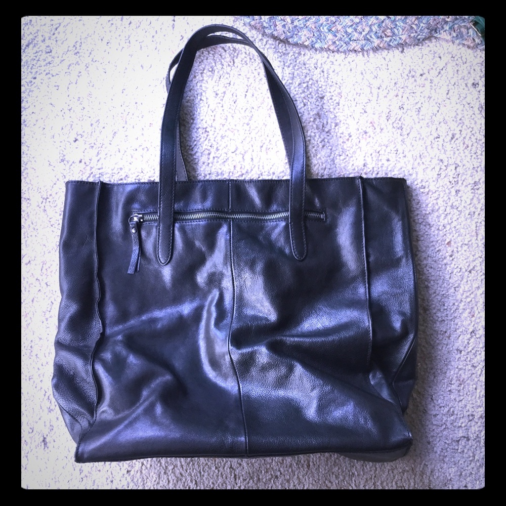 Large JCrew black tote bag